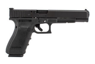 Glock 40 10mm pistol features a long slide